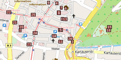 Stadtplan Augustinermuseum