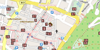 Stadtplan Freiburger Bächle Freiburg