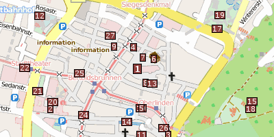 Stadtplan Freiburger Münster