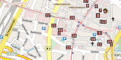 Universität Freiburg im Breisgau Stadtplan