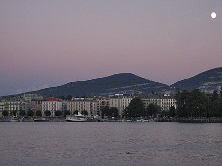Fotos Genfer See bei Nacht | Genf