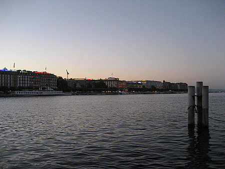 Fotos Genfer See bei Nacht | Genf