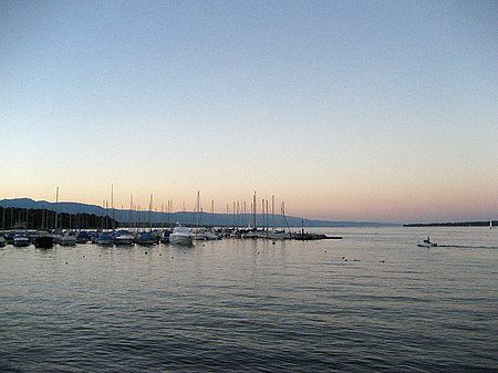 Fotos Genfer See bei Nacht | Genf